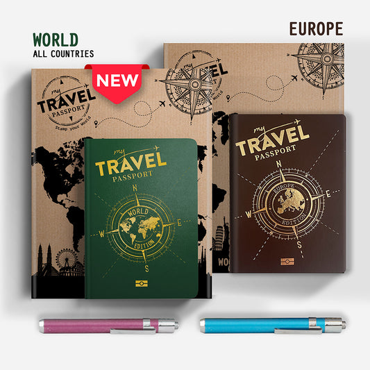 Pacote Viajante - Edição MUNDO + EUROPA (2 Passaportes)