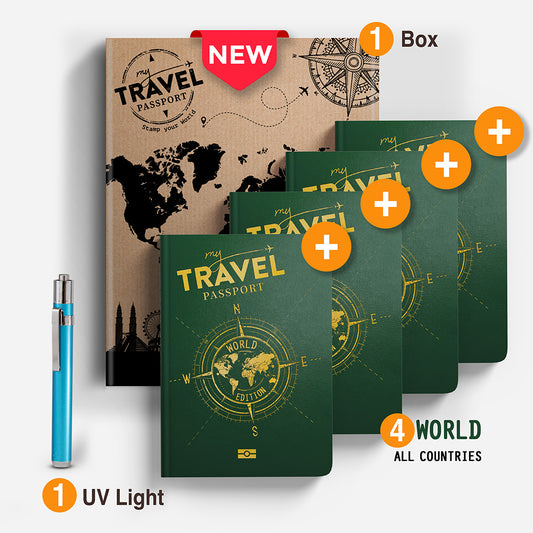 Family Pack Compact - WORLD Edition (4 Passports in 1 box)