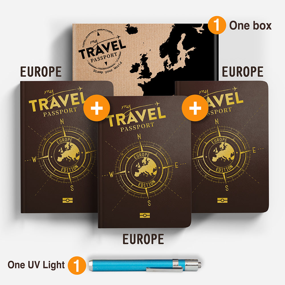 Compact Trio Pack - EUROPE Edition (3 Passports in 1 Box) - mytravelpassport