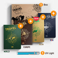Pack Wanderlust Compact - WORLD + EUROPE + ASIA + USA Edition (4 Pasaportes en 1 Caja)
