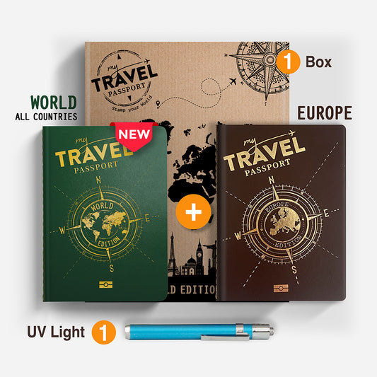 Traveler Compact Pack - Édition MONDE + EUROPE (2 passeports dans 1 boîte)