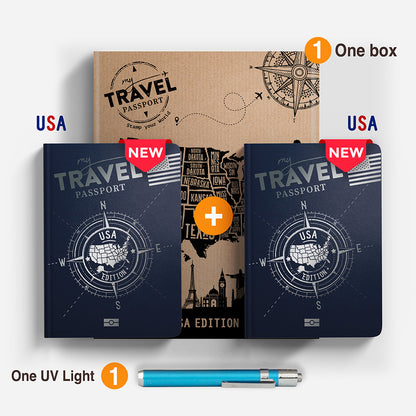 Pack Duo Compact - USA Edition 🇺🇸 (2 passeports dans 1 boîte)
