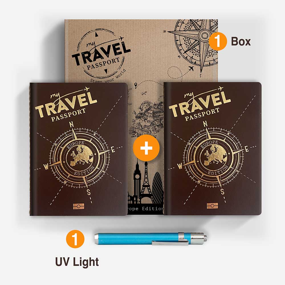 Pack Duo Compact - EUROPE Edition (2 Passports in 1 box) - mytravelpassport