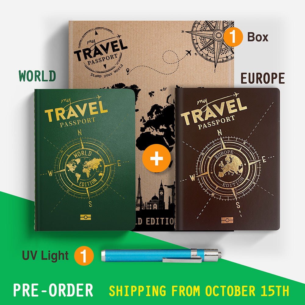 Pack Traveler Compact- WORLD + EUROPE Edition (2 Pasaportes en 1 Caja)