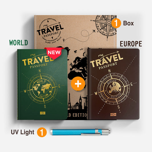 Traveler Compact Pack – WORLD + EUROPE Edition (2 Pässe in 1 Box)