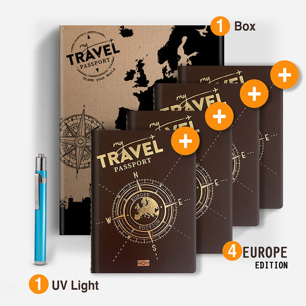 Family Pack Compact - Edição EUROPA (4 passaportes numa caixa)