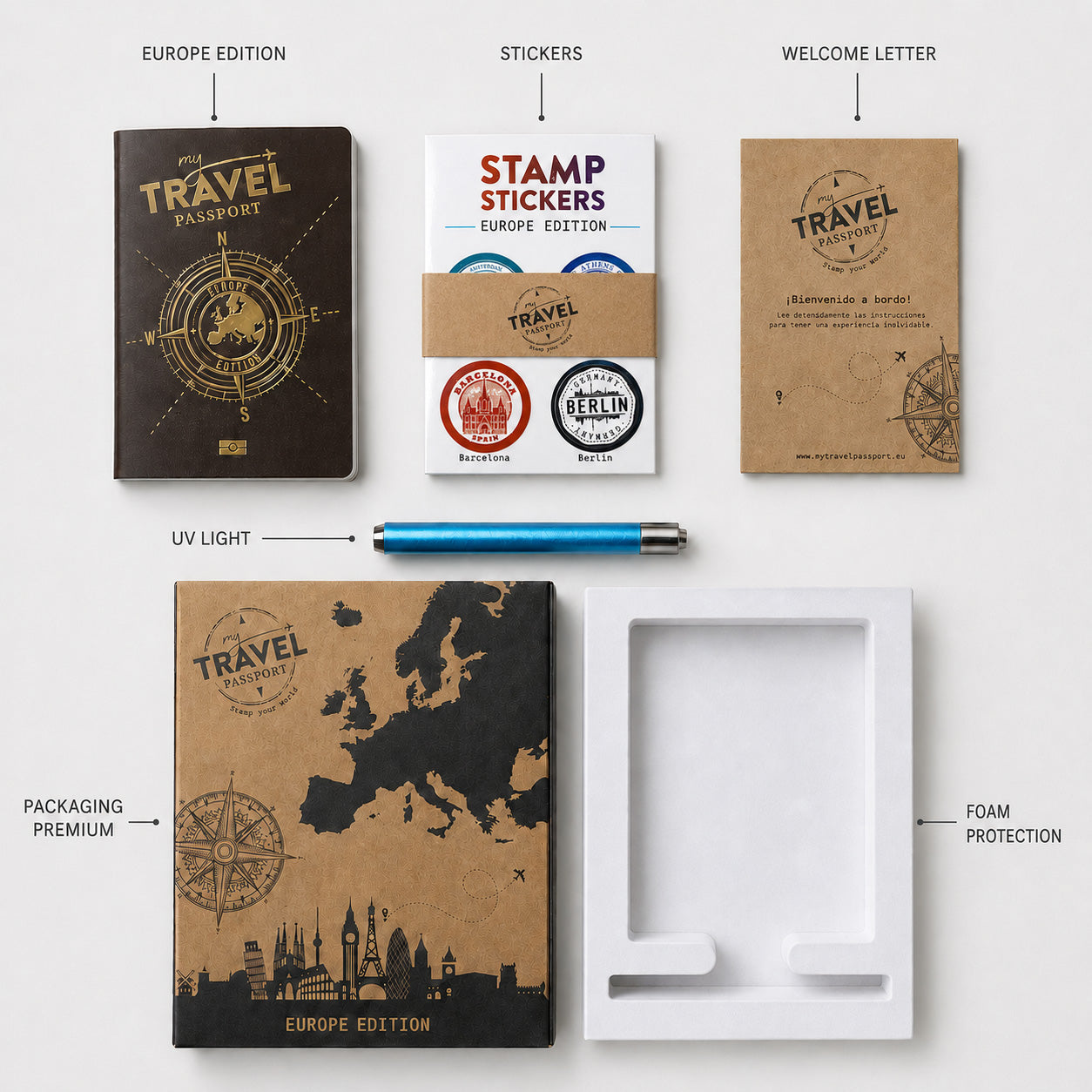 Traveler Compact Pack - Édition MONDE + EUROPE (2 passeports dans 1 boîte)